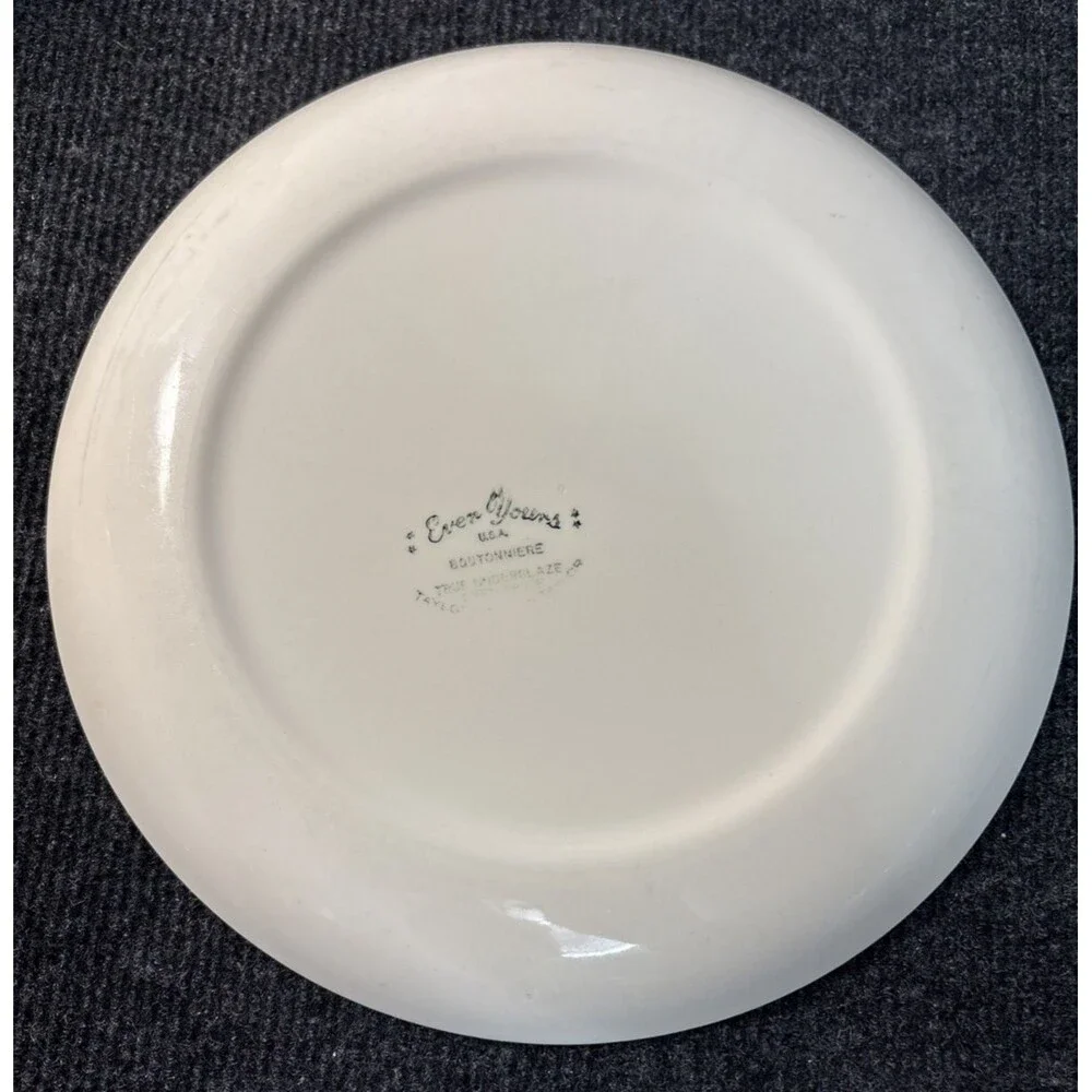 Vintage Taylor Smith & Taylor TST Ever Yours Dinner Plate Blue Flowers